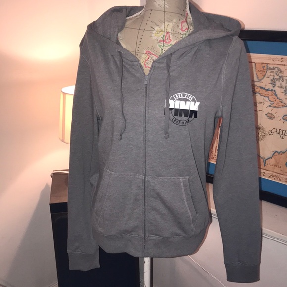 PINK Victoria's Secret Tops - BNWOT VS PINK FULL ZIP HOODED SWEATSHIRT